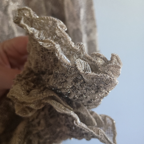 Show Me Your MuMu Russo Ruffle Metallic Python Smocked Dress - Picture 8 of 11